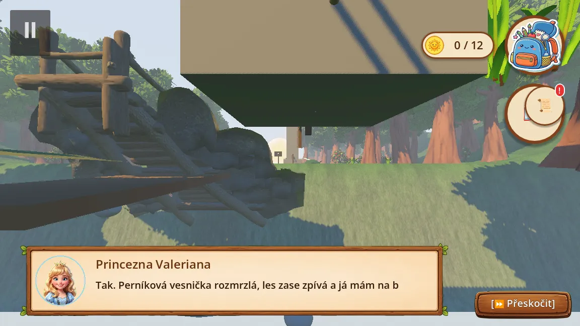 Nádvoří hradu ve hře